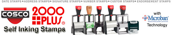 Looking for Cosco 2000 Plus custom stamps and daters? Shop the top products on the market and make your own custom stamps here.